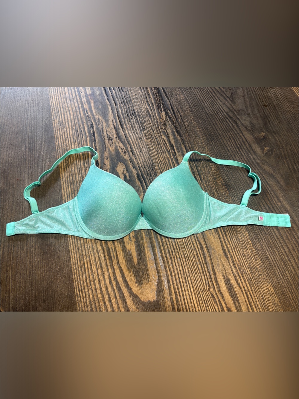 PINK Victoria's Secret Shimmery Mint Green T-Shirt Bra